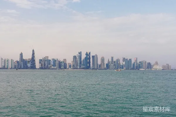 高清摄影 多哈海滨城市全景