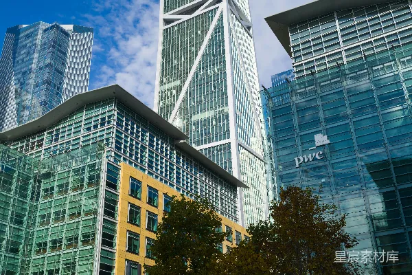 高清摄影 现代都市玻璃幕墙建筑群