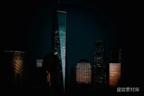 高清摄影 夜幕下的摩天大楼