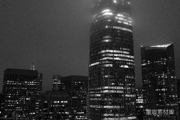 高清摄影 夜幕下的摩天大楼