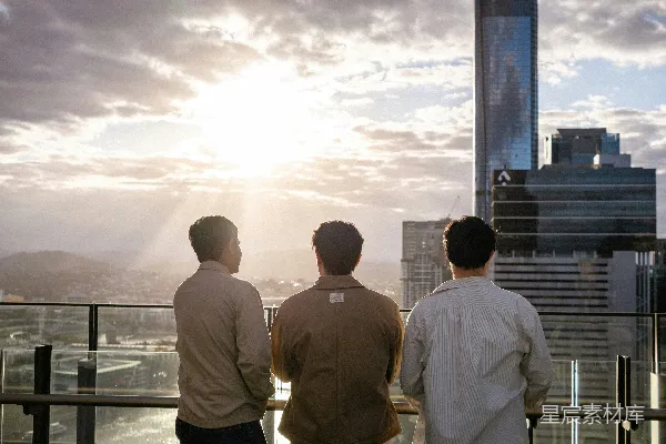 高清摄影 黄昏时分的都市眺望