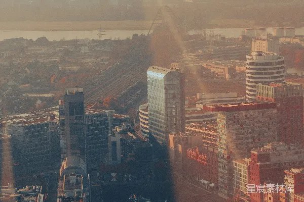高清摄影 日落时的城市风景