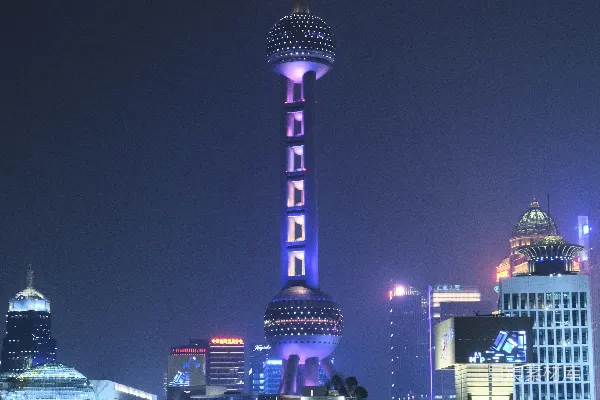 高清摄影 上海夜景：东方明珠塔