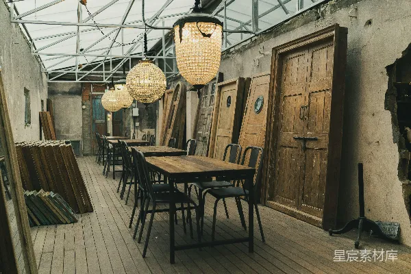 高清摄影 工业风复古餐厅内部