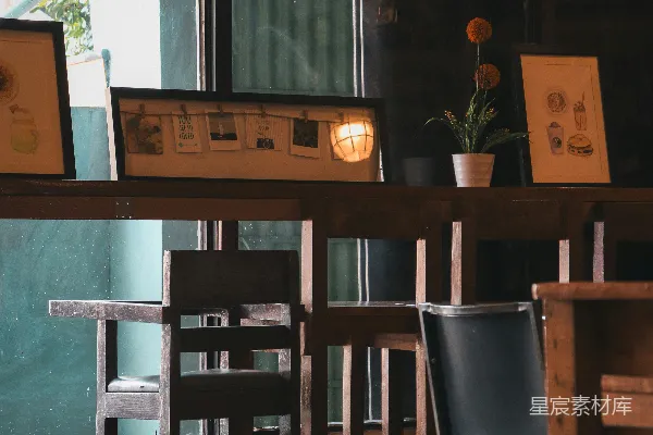 高清摄影 咖啡馆的静谧时光