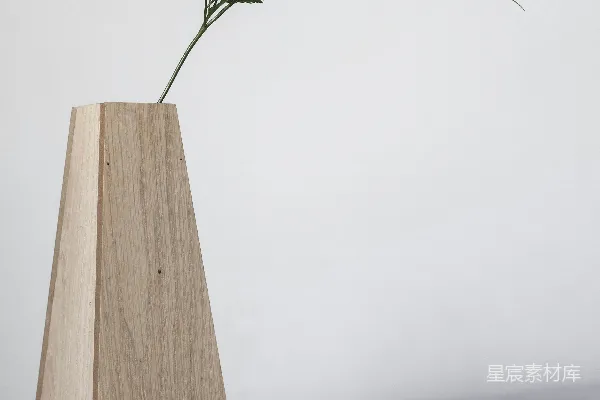 高清摄影 简约几何木制花瓶