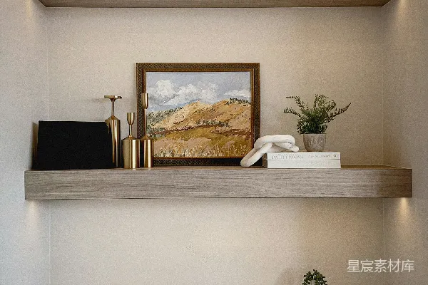 高清摄影 简约现代墙面装饰展示架