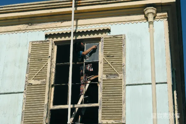 高清摄影 修复中的老建筑