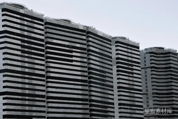 高清摄影 现代建筑的黑白条纹