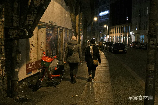 高清摄影 夜幕下的街头漫步