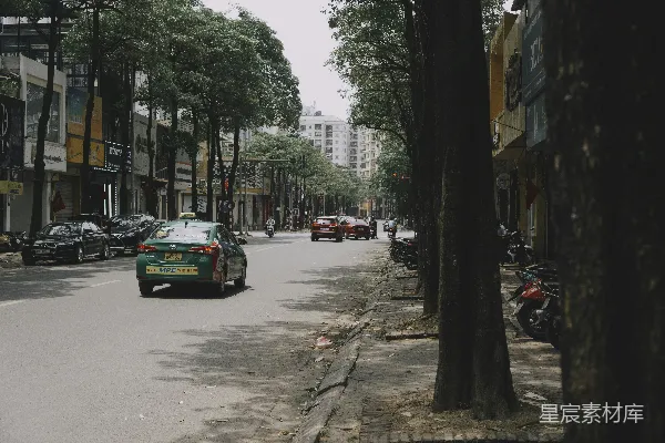 高清摄影 城市街道的宁静时刻