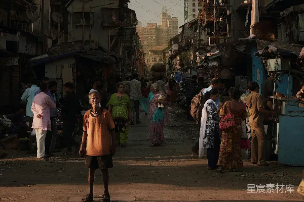 高清摄影 繁忙的印度街道场景