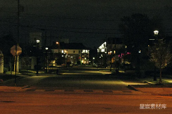 高清摄影 夜晚的城市街景