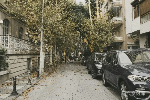 高清摄影 秋日静谧街道