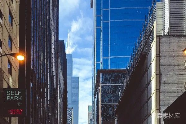 高清摄影 高楼林立的城市街景