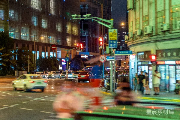 高清摄影 夜晚城市的喧嚣与繁华