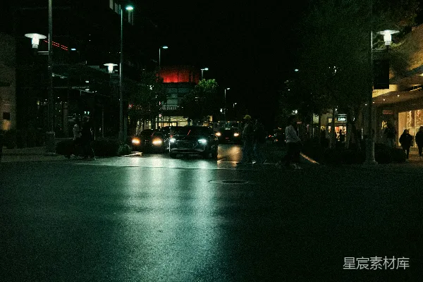 高清摄影 夜晚城市的街景