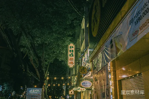 高清摄影 夜晚的越南街头