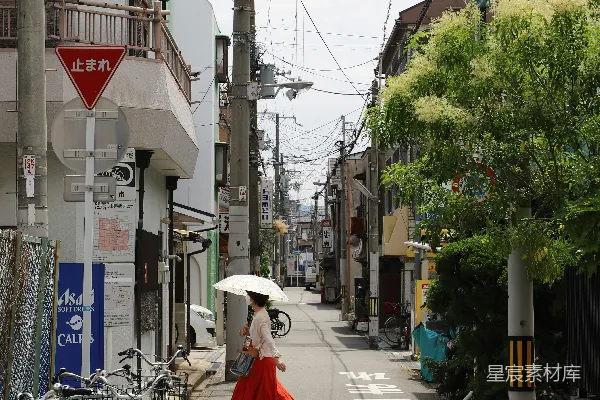 高清摄影 日本街道上的悠闲时光