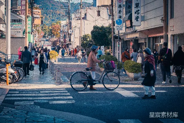 高清摄影 秋日繁忙的日本街头