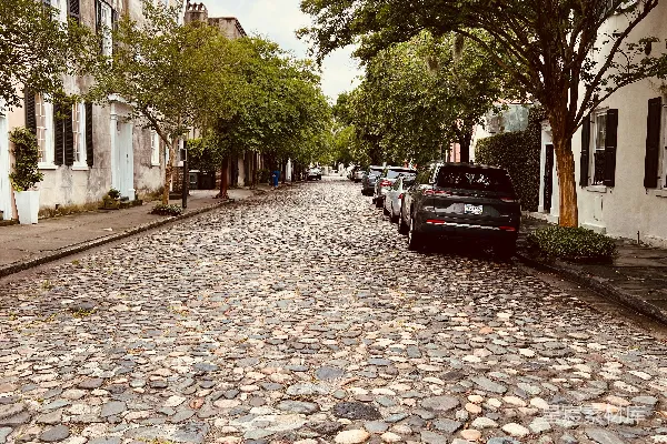 高清摄影 石板路静谧小巷