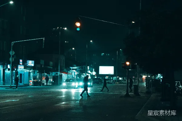 高清摄影 夜色中的城市街景