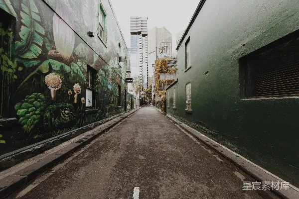 高清摄影 城市中的艺术走廊