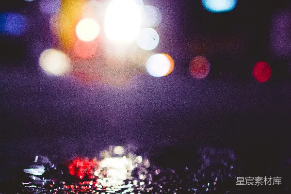 高清摄影 夜色中的光斑与倒影