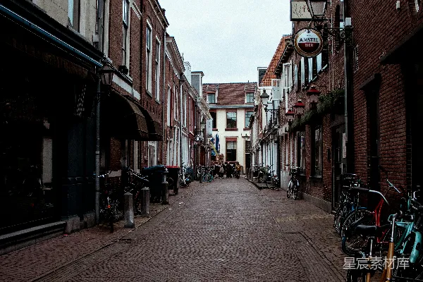 高清摄影 荷兰小镇的安静街景