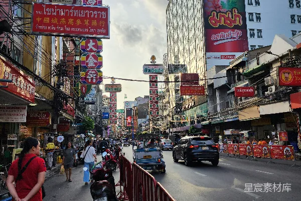 高清摄影 泰国曼谷唐人街街景