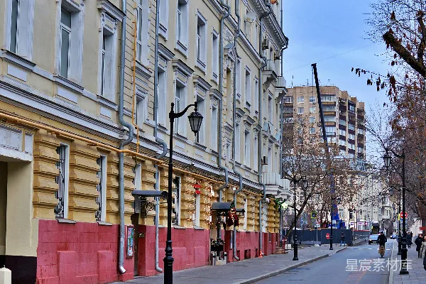 高清摄影 城市街道上的复古建筑