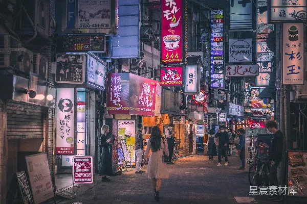 高清摄影 霓虹下的东京小巷