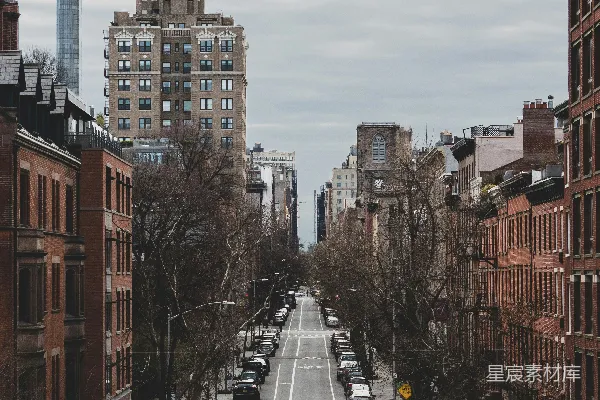 高清摄影 纽约市的街道全景