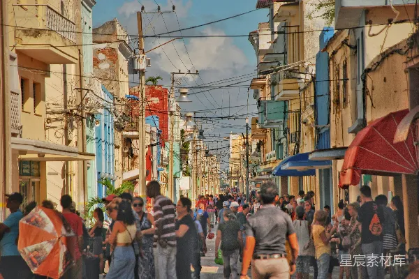 高清摄影 充满活力的街道场景