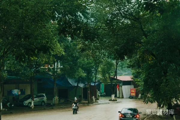 高清摄影 雨后街道的宁静时光
