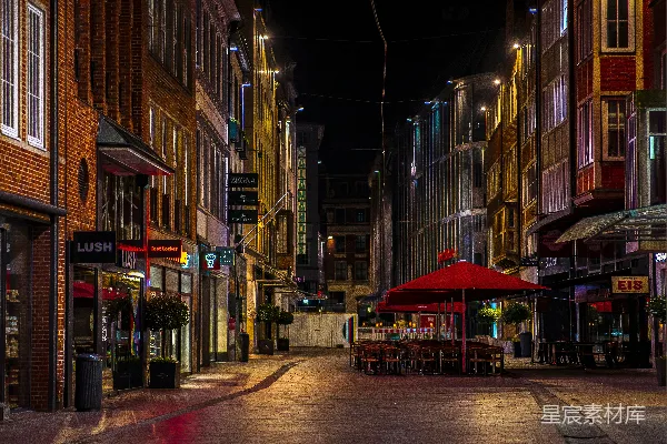 高清摄影 夜晚的安静街道