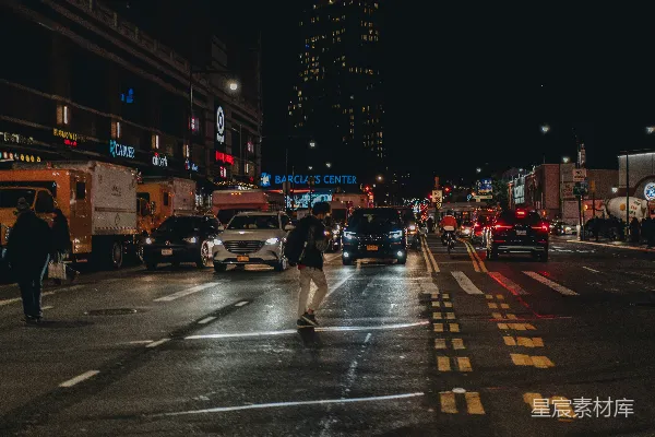 高清摄影 夜晚的城市街头