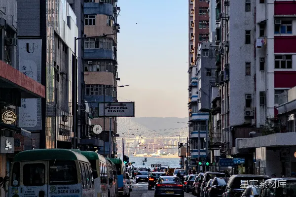 高清摄影 香港街头黄昏景色