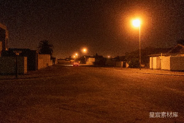 高清摄影 夜幕下的宁静街道