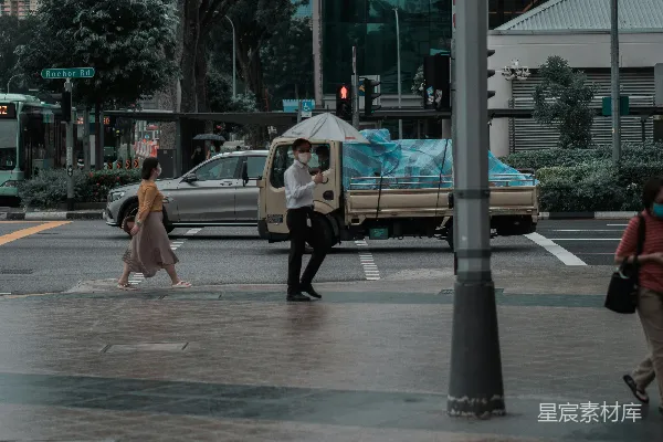 高清摄影 雨后城市街景