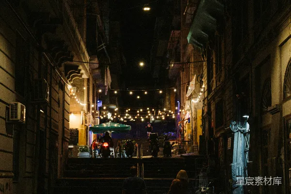 高清摄影 夜色中的小巷