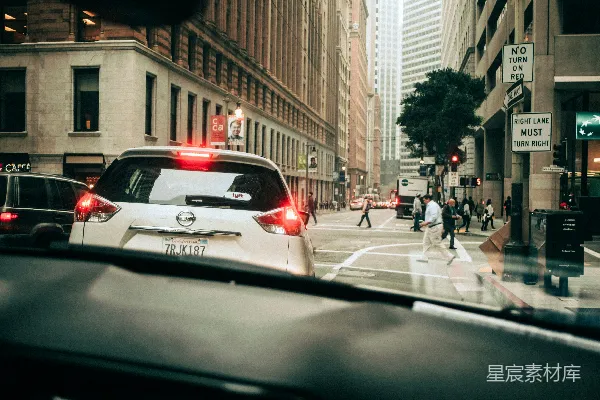 高清摄影 城市街头的繁忙与秩序
