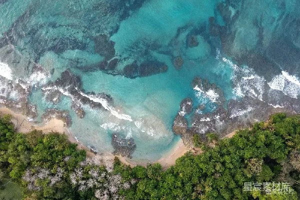 高清摄影 热带海岸鸟瞰图