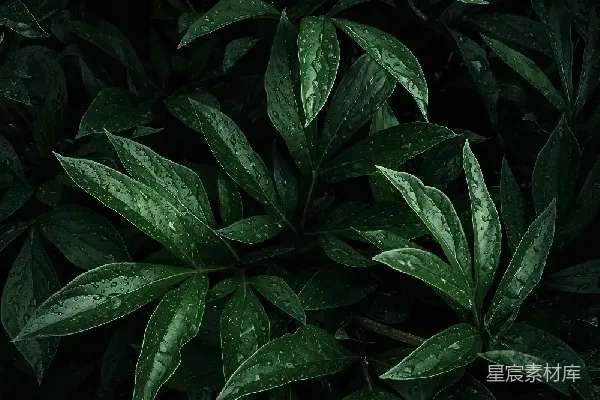 高清摄影 雨后翠绿植物