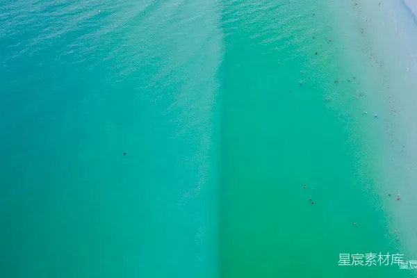 高清摄影 碧海蓝天下的海滩俯瞰