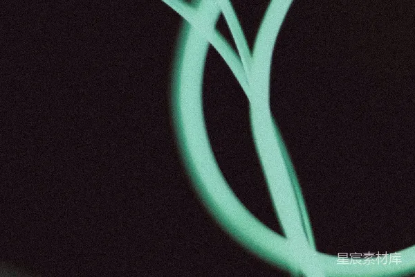 高清摄影 绿色荧光线条交织