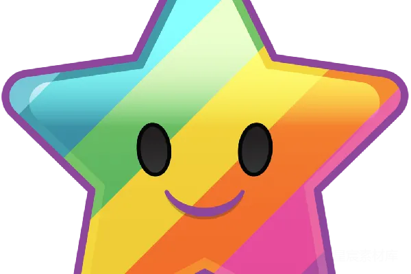 元素素材 彩虹星星卡通形象