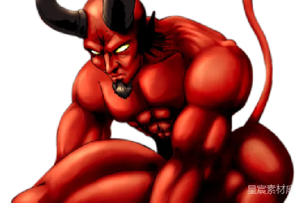 元素素材 红恶魔角色插画