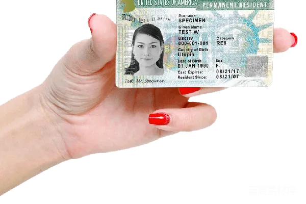 元素素材 美国永久居民身份证