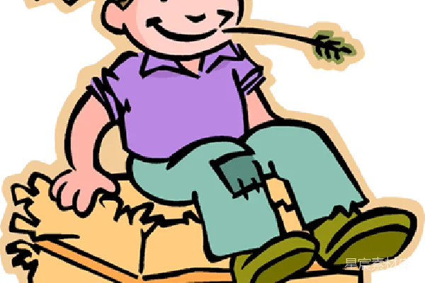 元素素材 小男孩看书的卡通插图